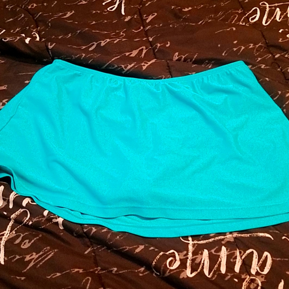 Blue swim skirt